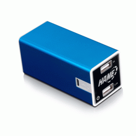 Paket Taff Power Bank 10400mAh Model HAME-MP1 + USB Charger Model : A1265 - Blue