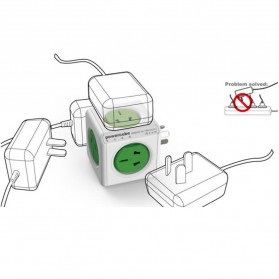 Allocacoc Power Cube Electric Socket 2500W 5 Electric Plug 1.5m Cable - Red - 5