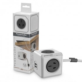 Allocacoc Power Cube Electric Socket 2500W 5 Electric Plug 1.5m Cable - Red - 11