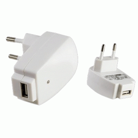 USB Travel Charger Adapter 2A EU Plug Standard - White