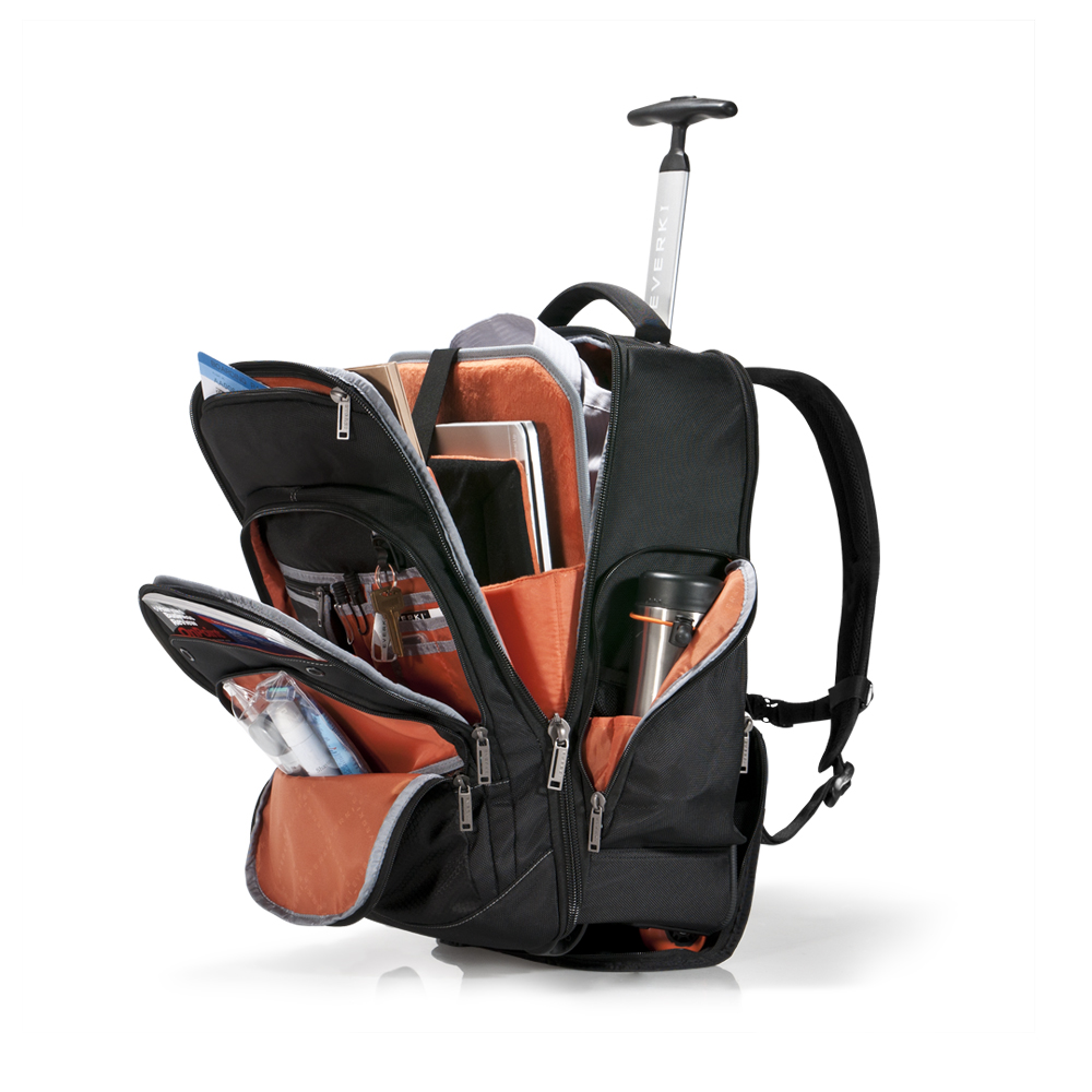 Everki Atlas Wheeled Laptop Backpack 13 Inch to 17.3 Inch Adaptable Compartment - EKP122 - Black - 4