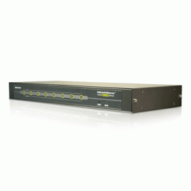 IOGEAR MiniView 8-Port PS/2 KVM Switch Model GCS78 - Gray Silver