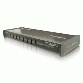 IOGEAR MiniView Ultra 8-Port KVM Switch Model GCS138 - Gray Silver