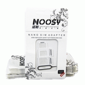 NOOSY 3 in 1 Nano SIM Adapter with SIM Card Tray Holder - NSY04 - White - 1