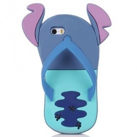 Cartoon Slipper TPU Case for iPhone 4/4s - Blue - 1