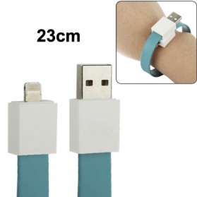 Noodle Magnet Style Lightning 8 Pin USB Sync Data / Charging Cable for iPhone 5, iPad mini, iPad 4, iPod Touch 5, Length: 23cm - Blue
