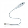 VZTEC USB Light Flexible With 3 Led - Model (VZ-UL2214) - Silver