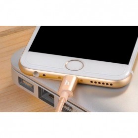 Hoco UPL05 Lightning Braided Cable for iPhone 6/6+/5/5s - Golden - 6