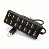 USB 2.0 13 Ports Hub with Switch Easily Connect Multiple USB Model UH045 - Black