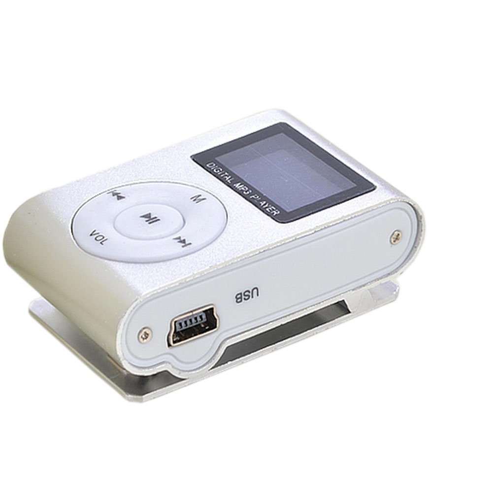 pod mp3 player tf card with small clip silver and lcd pod mp3 player tf card with small clip silver and lcd