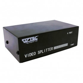 VZTEC VGA 1 X 4 Splitter w/ Audio Model (VZ-VG2234) - Black