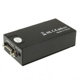 VGA UTP Extender 1X1 Splitter with Audio - Black - 2