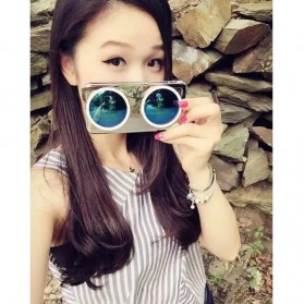 CXXEL Korea 3D Sunglasses Hard Case for iPhone 6 Plus - Silver Blue - 1