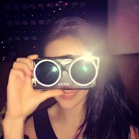 CXXEL Korea 3D Sunglasses Hard Case for iPhone 6 Plus - Silver Blue - 4