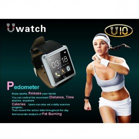 U10 Smartwatch for iOS and Android - Black - 10