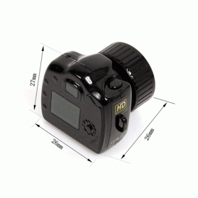 2MP HD Smallest Mini DV Digital Camera Video Recorder Camcorder Webcam DVR Model Y2000 - Black - 5