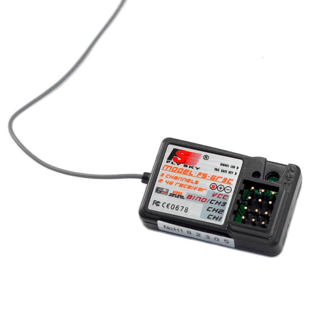 Standard FSGR3E 2.4Ghz 3Channel Receiver for RC Car Auto Boat Black