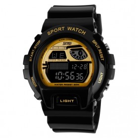 SKMEI S-Shock Sport Watch Water Resistant 50m - DG1010 - Black Gold - 1