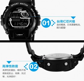 SKMEI S-Shock Sport Watch Water Resistant 50m - DG1010 - Black Gold - 2
