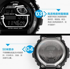 SKMEI S-Shock Sport Watch Water Resistant 50m - DG1010 - Black Gold - 3