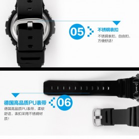 SKMEI S-Shock Sport Watch Water Resistant 50m - DG1010 - Black Gold - 4