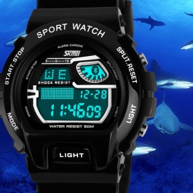 SKMEI S-Shock Sport Watch Water Resistant 50m - DG1010 - Black Gold - 7