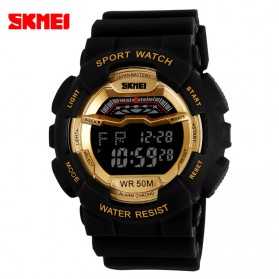 SKMEI S-Shock Sport Watch Water Resistant 50m - DG1012 - Black Gold - 1