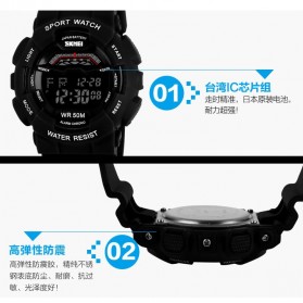 SKMEI S-Shock Sport Watch Water Resistant 50m - DG1012 - Black Gold - 2
