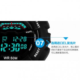 SKMEI S-Shock Sport Watch Water Resistant 50m - DG1012 - Black Gold - 5