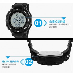 SKMEI S-Shock Sport Watch Water Resistant 50m - DG1024 - Army Green - 3