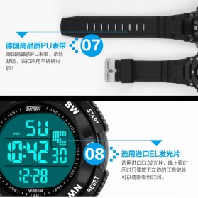 SKMEI S-Shock Sport Watch Water Resistant 50m - DG1024 - Army Green - 6