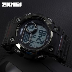 SKMEI S-Shock Militer Sport Watch Water Resistant 50m - DG1054 - Black - 2