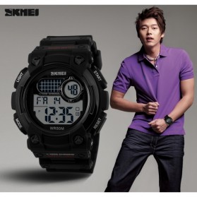 SKMEI S-Shock Militer Sport Watch Water Resistant 50m - DG1054 - Black - 11