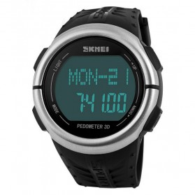 SKMEI Sport Watch Pedometer Heart Rate Tracking Water Resistant - DG1058 - Black - 1