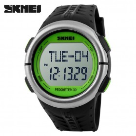 SKMEI Sport Watch Pedometer Heart Rate Tracking Water Resistant - DG1058 - Black/Green - 1