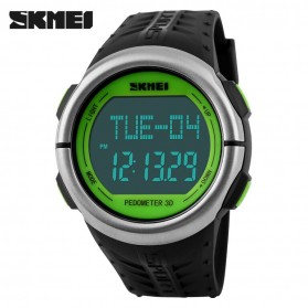 SKMEI Sport Watch Pedometer Heart Rate Tracking Water Resistant - DG1058 - Black/Green - 2