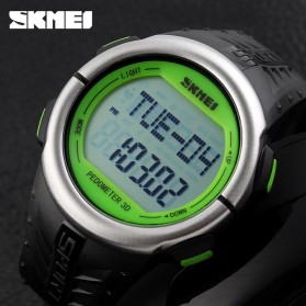 SKMEI Sport Watch Pedometer Heart Rate Tracking Water Resistant - DG1058 - Black/Green - 5