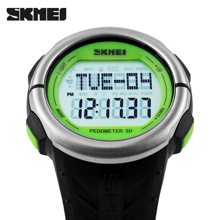 skmei sport pedometer rate tracking water resistant dg1058 black green skmei sport pedometer rate tracking water resistant dg1058 black green