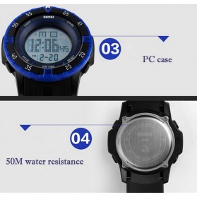 SKMEI Military Sport Watch Water Resistant 50m - DG1089 - Black/Blue - 9