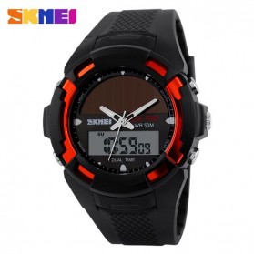 SKMEI Solar Power Sport LED Watch Water Resistant 50m - AD1056E - Red - 1
