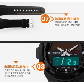 SKMEI Solar Power Sport LED Watch Water Resistant 50m - AD1056E - Red - 7
