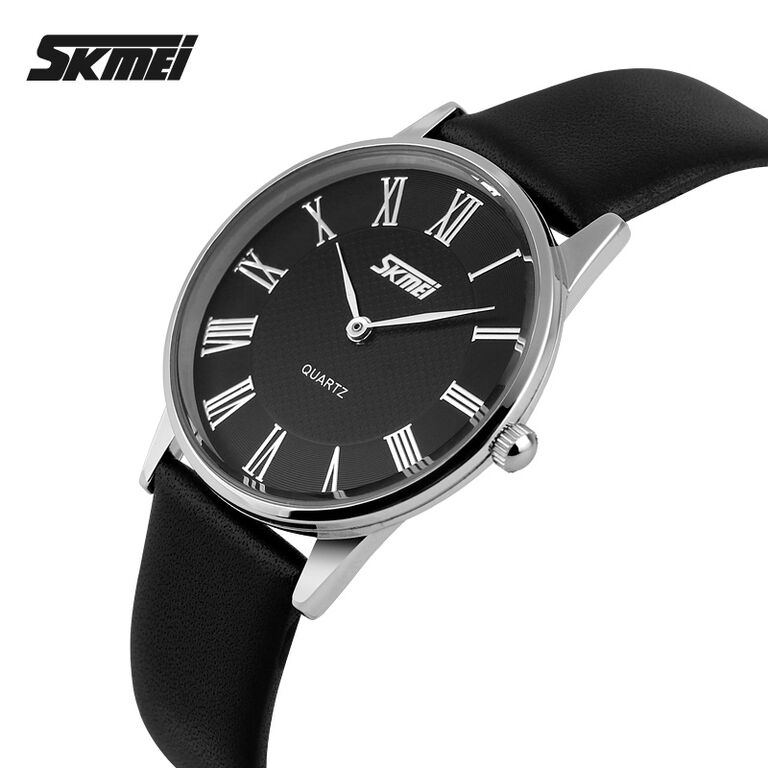 skmei casual leather water resistant 30m 9092cl black 2 skmei casual leather water resistant 30m 9092cl black 2