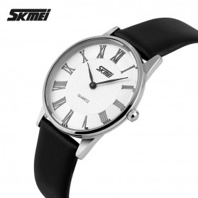 SKMEI Casual Women Leather Strap Watch Water Resistant 30m - 9092CL - White - 2