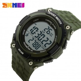 SKMEI S-Shock Pedometer Sport Watch Water Resistant 50m - DG1112S - Army Green - 3