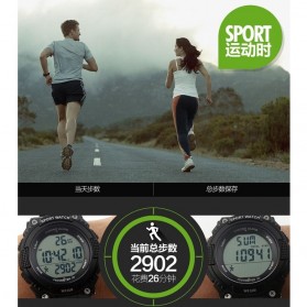 SKMEI S-Shock Pedometer Sport Watch Water Resistant 50m - DG1112S - Army Green - 7