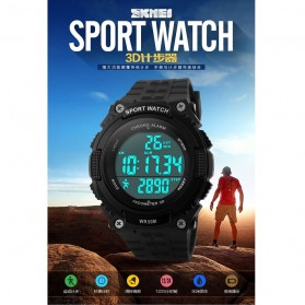 SKMEI S-Shock Pedometer Sport Watch Water Resistant 50m - DG1112S - Army Green - 8