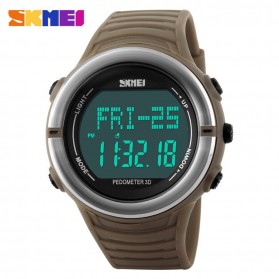 SKMEI S-Shock Heartrate & Pedometer Sport Watch Water Resistant 50m - DG1111HR - Coffee - 2