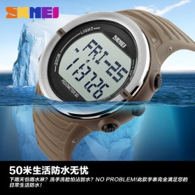SKMEI S-Shock Heartrate & Pedometer Sport Watch Water Resistant 50m - DG1111HR - Coffee - 8