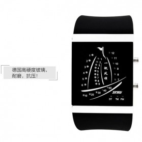 SKMEI Trendy Man and Woman Silicone Strap Watch Water Resistant 30m - 1001 - Black - 3