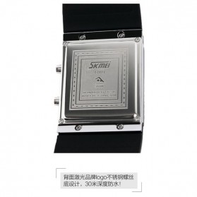 SKMEI Trendy Man and Woman Silicone Strap Watch Water Resistant 30m - 1001 - Black - 5